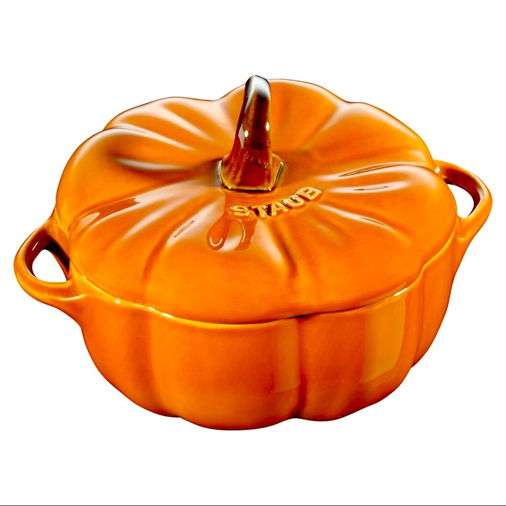 Staub Porcelain Orange Pumpkin Cocotte